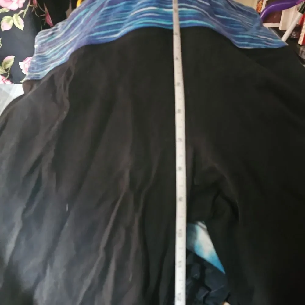 Y2K 2000s Blue Heather band sporty flare leggings - Picture 4 of 6
